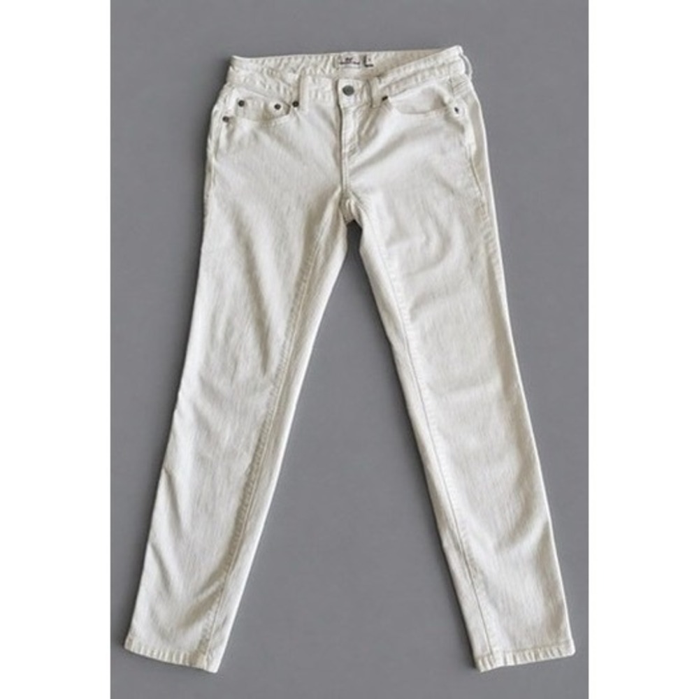 Vineyard Vines White Denim Slim Leg Jeans Women's Size 0 Low-Rise, Stretch - Picture 10 of 10